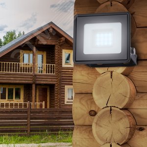 Прожектор светодиодный ДО-10 Вт 6500К 800 Лм IP65 черный 10w холодный 200-240В LPR-023-0-65K-010 - фото 7