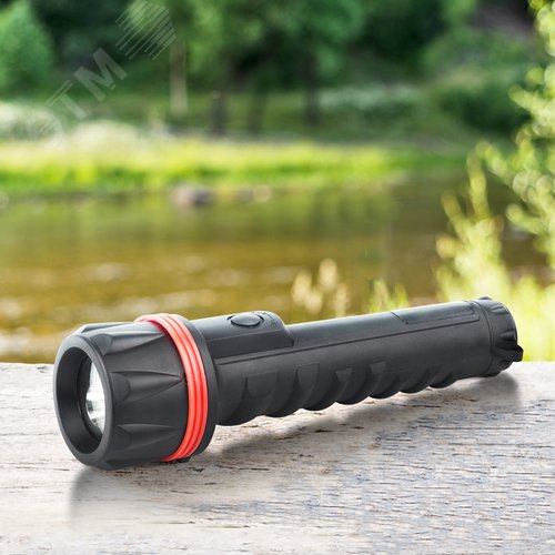 Фонарь светодиодный Трофи TR3D ручной на батарейках резина - фото 4