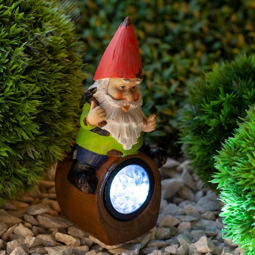 Светильник садовый на солнечной батарее, полистоун, цветной, 20,4 см SL-RSN20-GN-3S - фото 4