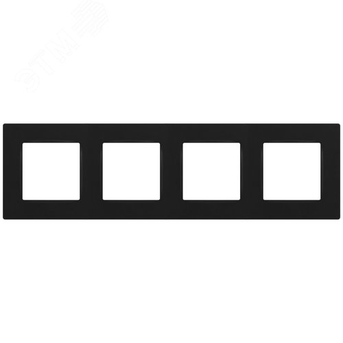 Изображение товара Рамка для розеток и выключателей 4 поста антрацит пластик ЭРА 12 12-5204-05 (шт)