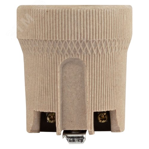 Патрон Е27 керамический белый с держателем - фото 3