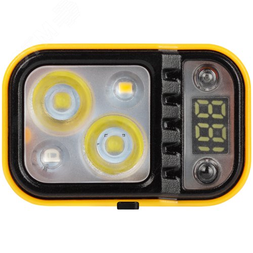 Фонарь налобный светодиодный Рабочие Практик GA-813 аккумуляторный 3+3 Bт сенсорное управление дисплей 4 режима - фото 5