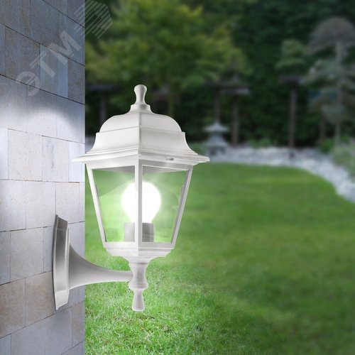 Светильник настенный НБУ 04-60-001 четырехгранный белый IP44 Е27 max60Вт с настенным крепежом - фото 7