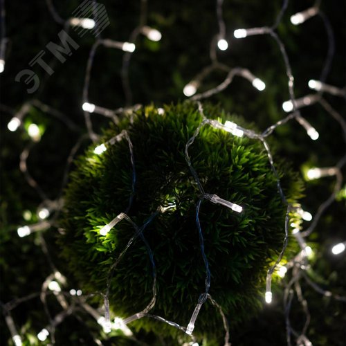 Гирлянда садовая на солнечной батарее Занавес 1,5*1,5 метра, 192 LED ERASF22-41 - фото 8