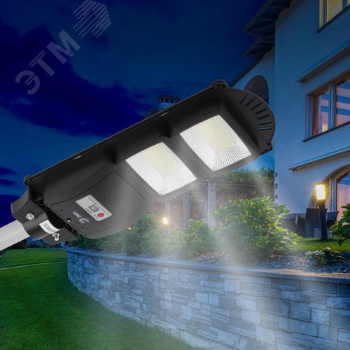 Светильник консольный на солнечных батареях, SMD, 40W, с датчиком движения, ПДУ, 700Лм, 5000К, IP65 - фото 10