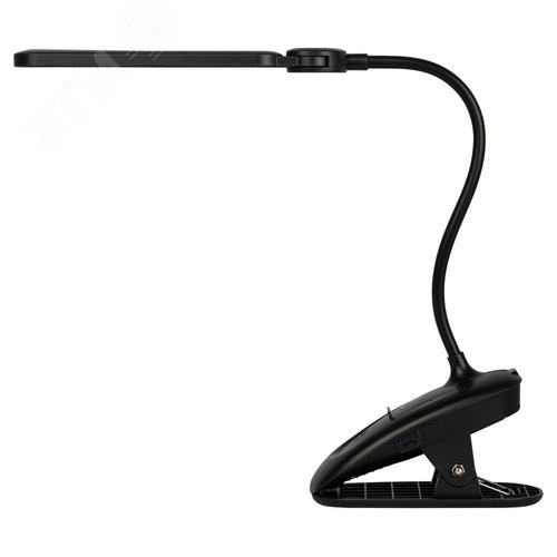 Светильник настольный NLED-512-6W-BK светодиодный аккумуляторный на прищепке черный - фото 2