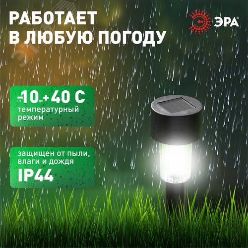 Светильник уличный на солнечной батарее, пластик, черный, 30 см (комплект 12 шт. под МП) SL-PL30-M - фото 13