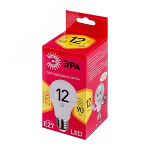 Лампа светодиодная LED 12 Вт 960Лм 2700К груша теплый E27 220-240В LED A60-12W-827-E27 Red Line - фото 2