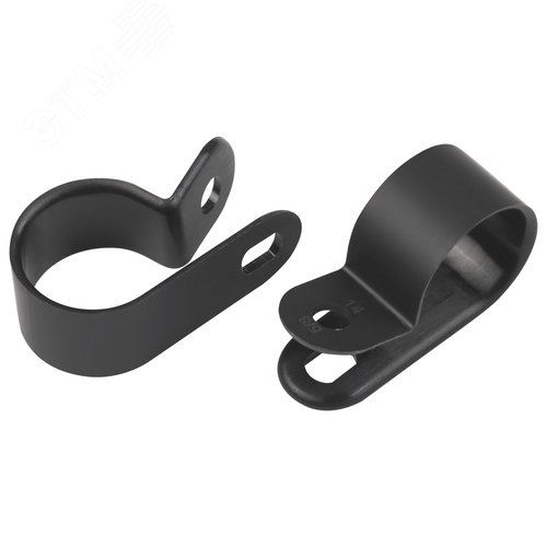 Изображение товара Скоба кабельная нейлоновая под винт 9 мм NO-225-297 чёрная 10 шт (упак)