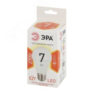 Лампа светодиодная LED 7 Вт 560Лм 2700К груша теплый E27 170-265В LED A60-7W-827-E27 Standart - фото 2