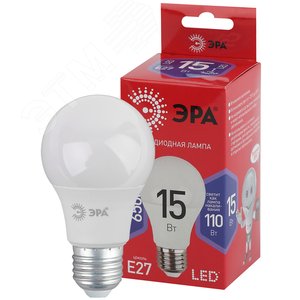 Лампа светодиодная LED A60-15W-865-E27 R (диод, груша, 15Вт, хол, E27) (10/100/1500)