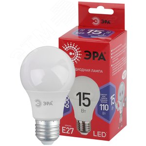 Лампа светодиодная LED 15 Вт 1200Лм 6500К груша холодный E27 220-240В LED A60-15W-865-E27 Red Line - фото 1