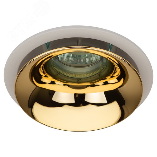 Светильник встраиваемый декоративный KL103 WH/GD MR16 GU5.3 белый золото - фото 2