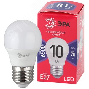 Лампа светодиодная LED P45-10W-865-E27 R (диод, шар, 10Вт, хол, E27) (10/100/3600)