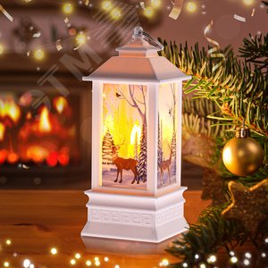 Светильник декоративный новогодний Сказочный лес, теплый белый, LED, h 20 см, 3хААА, IP20