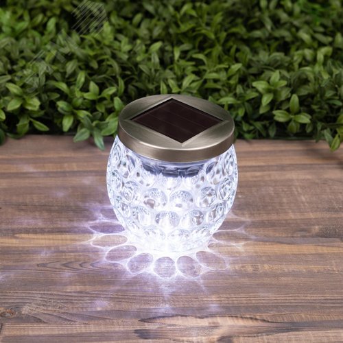 Светильник уличный ERASF22-31 Хрустальный шар на солнечных батареях садовый 10 см - фото 5