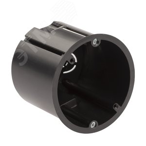 Коробка установочная KUP-73-73-m-black для полых стен саморезы металлические лапки черная IP20
