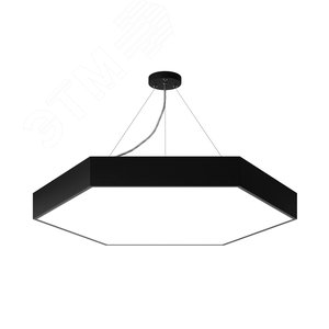 Изображение товара Светильник LED Geometria Hexagon SPO-122-B-40K-066 66Вт 4000К800х800х80 черный подвесной драйвер внутри (шт)