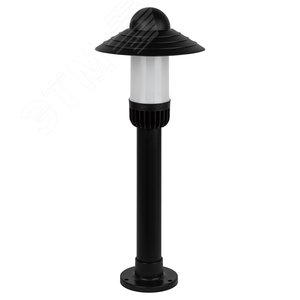 Садово-парковый светильник НТУ 01-60-008 Поллар напольный черный IP54 Е27 max60Вт h660мм