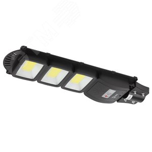 Изображение товара Светильник консольный на солнечной батарее,COB, 60W, с датчиком движения, ПДУ, 1100lm, 5000К, IP65 (шт)