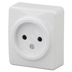 Изображение товара Розетка однофазная наружная (открытой установки) без шторок белый 16А 250В IP20 винтовые клеммы 11-2201-01 Эра Эксперт (шт)