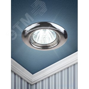 Светильник штампованный MR16,12V/220V, 50W хром ST3 CH - фото 2