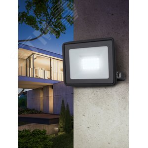 Прожектор светодиодный ДО-30 Вт 6500К 2400 Лм IP65 черный 30w холодный 200-240В LPR-023-0-65K-030 - фото 7