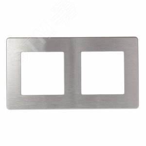 Изображение товара Рамка для розеток и выключателей 2 поста алюминий пластик ЭРА 12 12-5102-03 (шт)