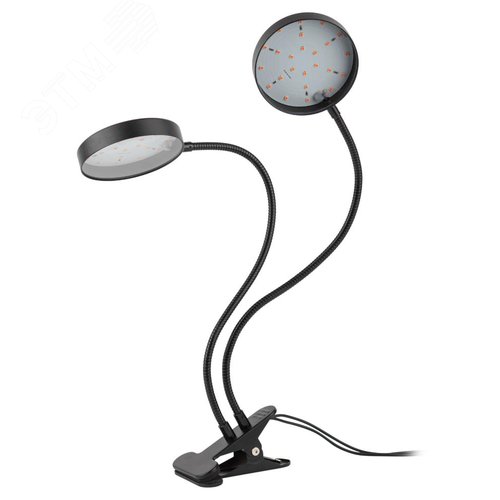 Светильник для растений на прищепке FITO-20W-АLED-R красно-синего спектра 20 Вт черный - фото 3