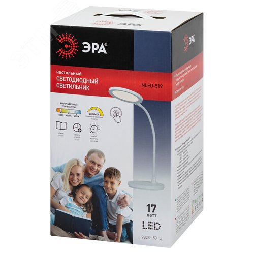 Светильник настольный светодиодный белый NLED-519-17W-W - фото 16