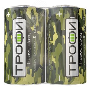 Батарейка Трофи R20-2S CLASSIC HEAVY DUTY Zinc (12/288/4608) - фото 1