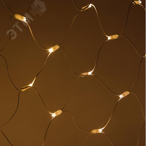 Гирлянда светодиодная новогодняя ERAPS-SKW1 сеть 2x3 м тёплый белый свет 300 LED белый каучук - фото 3