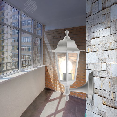 Светильник настенный НБУ 06-60-001 шестигранный белый IP44 Е27 max60Вт - фото 11