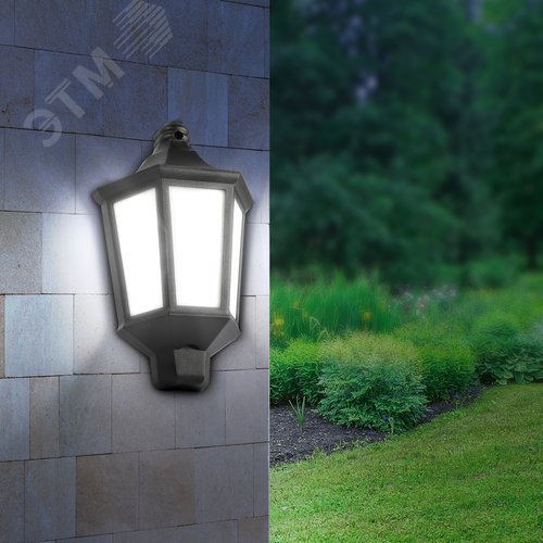 Светильник садово-парковый НБУ 60Вт 06-60-003 Ника черный белое основание матовый - фото 8