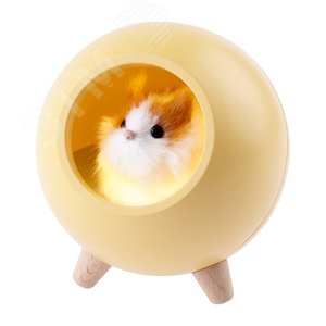 Ночник детский - светильник светодиодный NLED-468-1W-Y хомяк желтый - фото 3