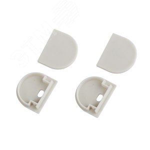 Набор заглушек 1520-3 для профиля 1520 2шт глухие 2шт с отверстием - фото 1