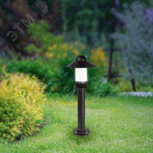 Светильник садово-парковый НТУ 01-60-008 Поллар напольный черный IP54 Е27 max60Вт h660мм - фото 8