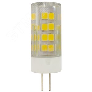Лампа светодиодная LED JC-3,5W-220V-CER-827-G4 (диод, капсула, 3,5Вт, тепл, G4) (100/1000/30000)