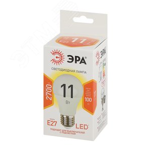 Лампа светодиодная LED A60-11W-827-E27(диод,груша,11Вт,тепл,E27) Б0030910 ЭРА - 2