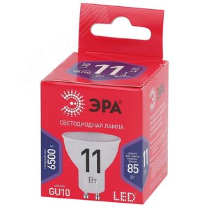 Лампа светодиодная LED 11 Вт 880Лм 6500К софит холодный GU10 220-240В LED MR16-11W-865-GU10 Red Line - фото 2