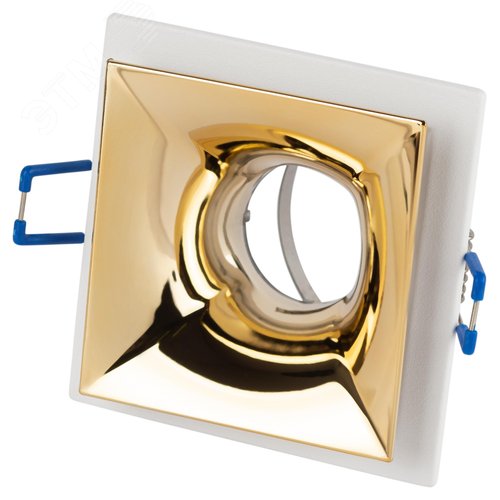 Светильник встраиваемый декоративный KL102 WH/GD MR16 GU5.3 белый золото - фото 3