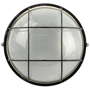 Изображение товара Светильник НБП 03-100-002 Акватермо алюминий/стекло решетка IP54 E27 max 100Вт D240 круг черный (шт)