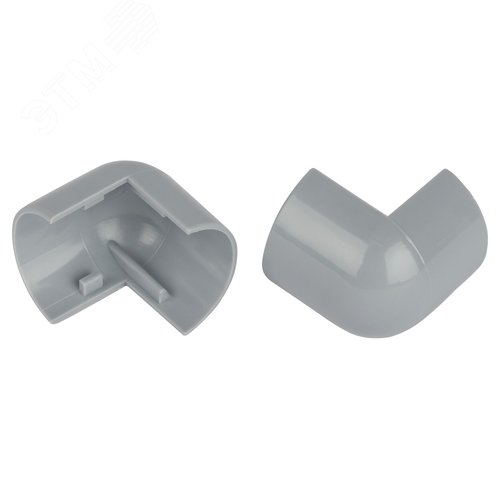 Изображение товара Угол внешний для полукруглого кабель-канала 30х13мм серый OC-KK-30-13-F 2шт/комплект (упак)
