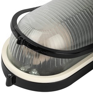 Светильник НБП 04-60-001 Акватермо алюминий/стекло IP54 E27 max 60 Вт 212х105 овал черный - фото 6