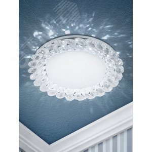 Светильник под лампу Gx53, 220V,13W, хром/прозрачный DK84 CH/WH - фото 2