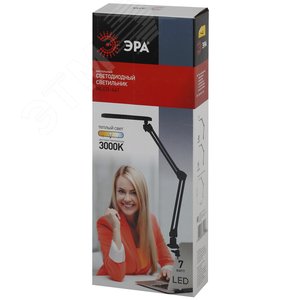 Светильник настольный светодиодный на струбцине серебро NLED-441-7W-S - фото 3