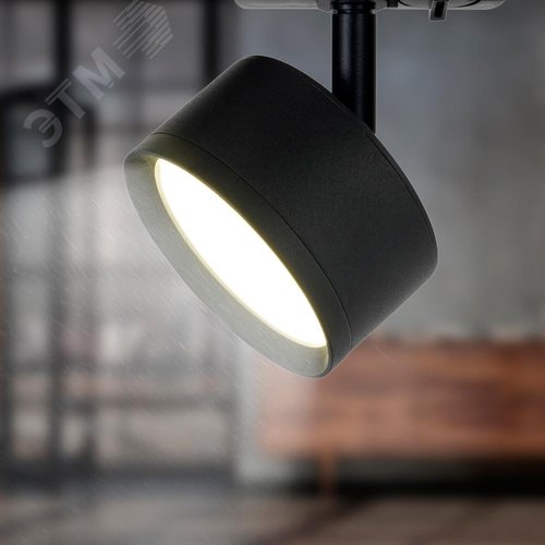 Светильник трековый TR48 - GX53 BK однофазный под лампу GX53 матовый черный под лампу GX53, лампа в комплект не входит - фото 2