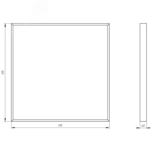 Светильник светодиодный SPO-910-1-40K-032 595х595x40 32Вт 3360Лм 4000К призма С ПРОВОДОМ (2/48) - фото 7