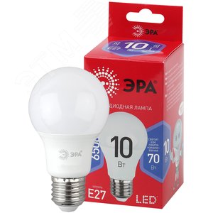 Лампа светодиодная LED A60-10W-865-E27 R (диод, груша, 10Вт, хол, E27) (10/100/2000)