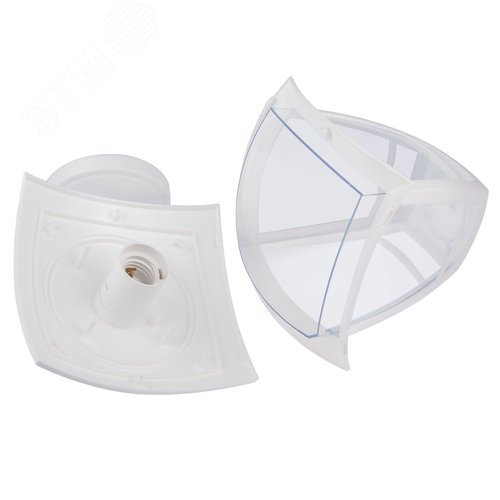 Светильник садово-парковый НБУ 07-40-002 Дели 2 белый 4 гранный настенный IP44 Е27 max60Вт - фото 3